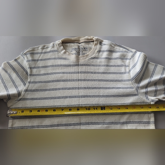 Set of 2 Faded Glory Men's Crew Neck Long Sleeve Thermal Henley Shirts Sz Small - Picture 6 of 11